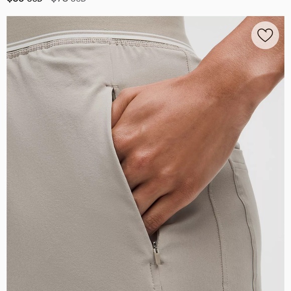 Lululemon Swift Relaxed Shorts 9” with zipper Pickets Cream - Picture 2 of 10